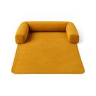 Caminha Veludo Premium Pet Cachorro para Sofá 72x90 Mostarda