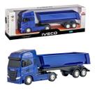 Caminhão Basculante Iveco S-Way Toco - Caçamba e Porta Levantam Rodas Livres - Brinquedo Realista - Usual
