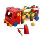Caminhão Bate Pinos com Porcas e Parafusos Brinquedo Educativo