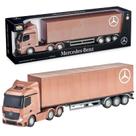 Caminhão Baú Mercedes Crianças Rodas Livres Porta Baú Colecionável Brinquedo Infantil Presente Veículo Carrinho Miniatura Carro