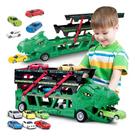 Caminhão Carretinha Leva Carros Dinossauro Com Carrinhos Co