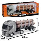 Caminhão Carrinho Iveco Hi Way Tora Madeiras De Brinquedo