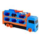 Caminhão Cegonha Vira Pista Com 2 Carrinhos DMT6576 -Dm Toys