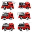 Caminhão de Bombeiro Infantil Kit 6 Carrinhos a Fricção