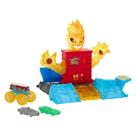 Caminhão de bombeiros Toy Playset Hot Wheels Monster Trucks com 5 alarmes Caminhão de bombeiros Toy Playset Hot Wheels Monster Trucks com 5 alarmes