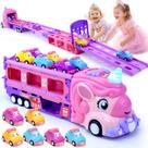 Caminhão de brinquedo ZSHKG Unicorn com 6 carros Princess para meninas de 2 a 7 anos