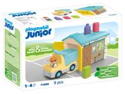 Caminhão de construção Playmobil Junior com garagem para crianças a partir de 1 ano