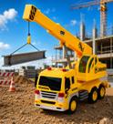 Caminhão De Construção Quindaste De Brinquedo Com Som E Luz