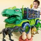 Caminhão de dinossauros BLMukce com 8 bonecos de dinossauro para crianças de 2 a 4 anos