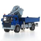 Caminhão de guindaste fundido sob pressão modelo 1:50 telescópico com suporte de descarga