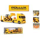 Caminhão de Plastico Carreta Pollux Construction com Trator