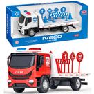 Caminhão Guincho Iveco Plataforma Reboque Brinquedo Presente na Caixa Original