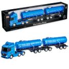 Caminhão Mercedes Benz Actros Tanque Pipa 69cm Grande Rodotrem Infantil Transporte De Água Brinquedo Colecionável Usual