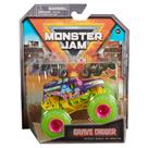 Caminhão Monster Jam 2024 Grave Digger - Escala 1:64 - Diecast Oficial