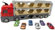 Caminhão Pista Dobrável 2,07m Com Lançador 06 Carrinhos Zoop Toys Caminhão Pista Dobrável 2,07m Com Lançador 06 Carrinhos Zoop Toys