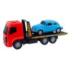 Caminhão Reboque Sos Brinquedo Plataforma De Socorro Com Carro Fusca
