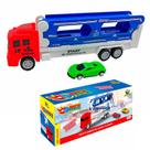Caminhão Transportador Infantil Que Vira Pista Com Lançador E Carrinho De Brinquedo Caminhão Transportador Infantil Que Vira Pista Com Lançador E Carrinho De Brinquedo