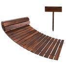 Caminho de jardim de madeira Spurgehom Passarela de cedro curva de 2,1 m