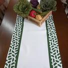 Caminho de mesa 40 x 1,45 - faixa verde Caminho de mesa 40 x 1,45 - faixa verde