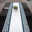 Caminho de mesa 40 x 1,75 - faixa branco + azul escuro Caminho de mesa 40 x 1,75 - faixa branco + azul escuro