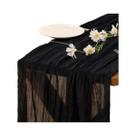 Caminho De Mesa Boho Semi-Transparente Em Tecido Gaze Rústico Para Casamento, Chá De Panela, Festa E