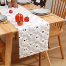 Caminho De Mesa Bordado Abóbora Olho De Fantasma Preto, Decoração De Mesa Tridimensional De Luxo