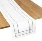 Caminho De Mesa Branco Ajour Poli-Bambu 40X225Cm Rafimex