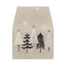 Caminho De Mesa Com Padrão De Árvore De Natal Nórdica Bege, Acento Chic Para O Lar E Presente Para