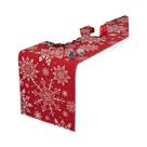 Caminho De Mesa Com Padrão De Floco De Neve De Natal, Decoração Festiva Para Jantares De Fim De Ano