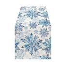 Caminho De Mesa De Natal Com Floco De Neve Azul, Design Festivo De Inverno, Decorações De Natal Com