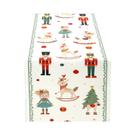 Caminho De Mesa De Natal Com Padrões De Quebra-Nozes E Cavalos De Balanço Para Decoração De Casa E