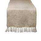 Caminho de Mesa DII 100% Algodão Tricô 38x183 cm Pedra