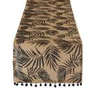 Caminho de Mesa DII 36x183 cm Juta Natural com Samambaia Preta