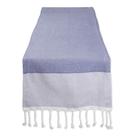 Caminho de Mesa DII com Borda em Tecido Dobby 38x274 cm Azul