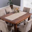 Caminho de Mesa Fibra Natural Detalhe em Franja 1 Pç 1.30m x 46cm 75% Juta / 25% Malva Bege