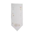 Caminho de Mesa - Flocos de Neve Branco/Dourado - 175cm - 1 unidade - Cromus - Rizzo