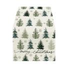 Caminho De Mesa Retangular Com Design De Árvores De Natal Vermelhas E Flocos De Neve, Decoração Caminho De Mesa Retangular Com Design De Árvores De Natal Vermelhas E Flocos De Neve, Decoração
