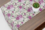 Caminho De Mesa Trilho Arranjo Floral Rosa e Verde