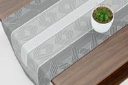 Caminho De Mesa Trilho Geométrico Linhas Cinza e Branco