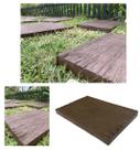 Caminho Para Jardim Marrom Tábua Pisante Plástico Kit 3