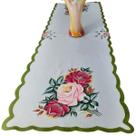 Caminho Trilho de Mesa 1,45mt X 0,45mt Flor Rosa