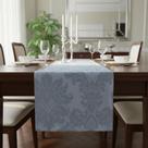 Caminho Trilho de Mesa 40 x 150 Tecido Grosso Jacquard Algodão Poliester Azul