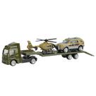 Caminhões de reboque de mesa Toy Alloy Trailer Engenharia Roller Excavator Truck Modelo