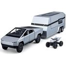 Caminhonete Tesla Toy Car com trailer em escala 1:32 com som e luz