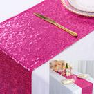 Camino de Mesa ShiDianYi Fucsia con Lentejuelas 30x180 cm Paquete de 5