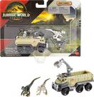 Camión Transportador de Autos de Juguete Matchbox Jurassic World con Dinosaurio