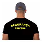 Camisa 100% Algodão Preta Com Estampa: Segurança Privada Top