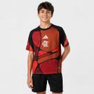 Camisa Adidas Flamengo Pré-Jogo 2026 Juvenil