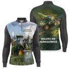 Camisa Agropecuaria Termica Galera Do Agro Proteção UV50 Poliéster Camiseta Manga Longa