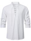 Camisa AIFARLD masculina de manga comprida retrô medieval viking